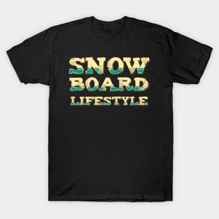 SnowBoard Lifestyle Extreme Sports Vintage Retro Style T-Shirt